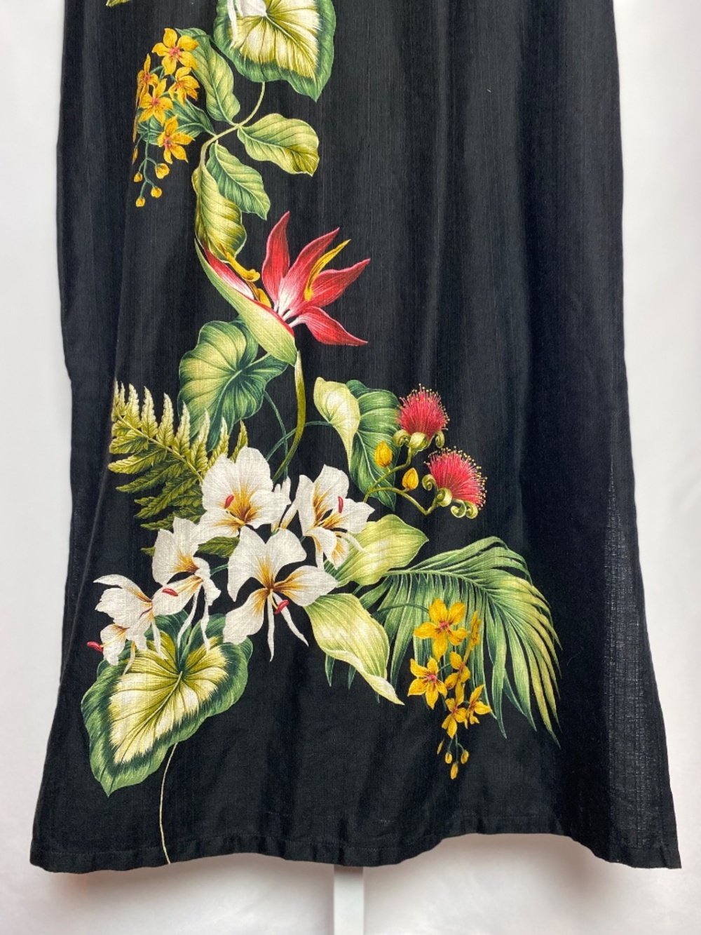 Vintage Young Hawaii by Iolani Tropical Print Maxi Dress with Side Slits XL - Picture 4 of 13